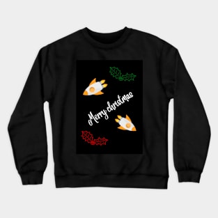 Space rocket merry christmas print Crewneck Sweatshirt